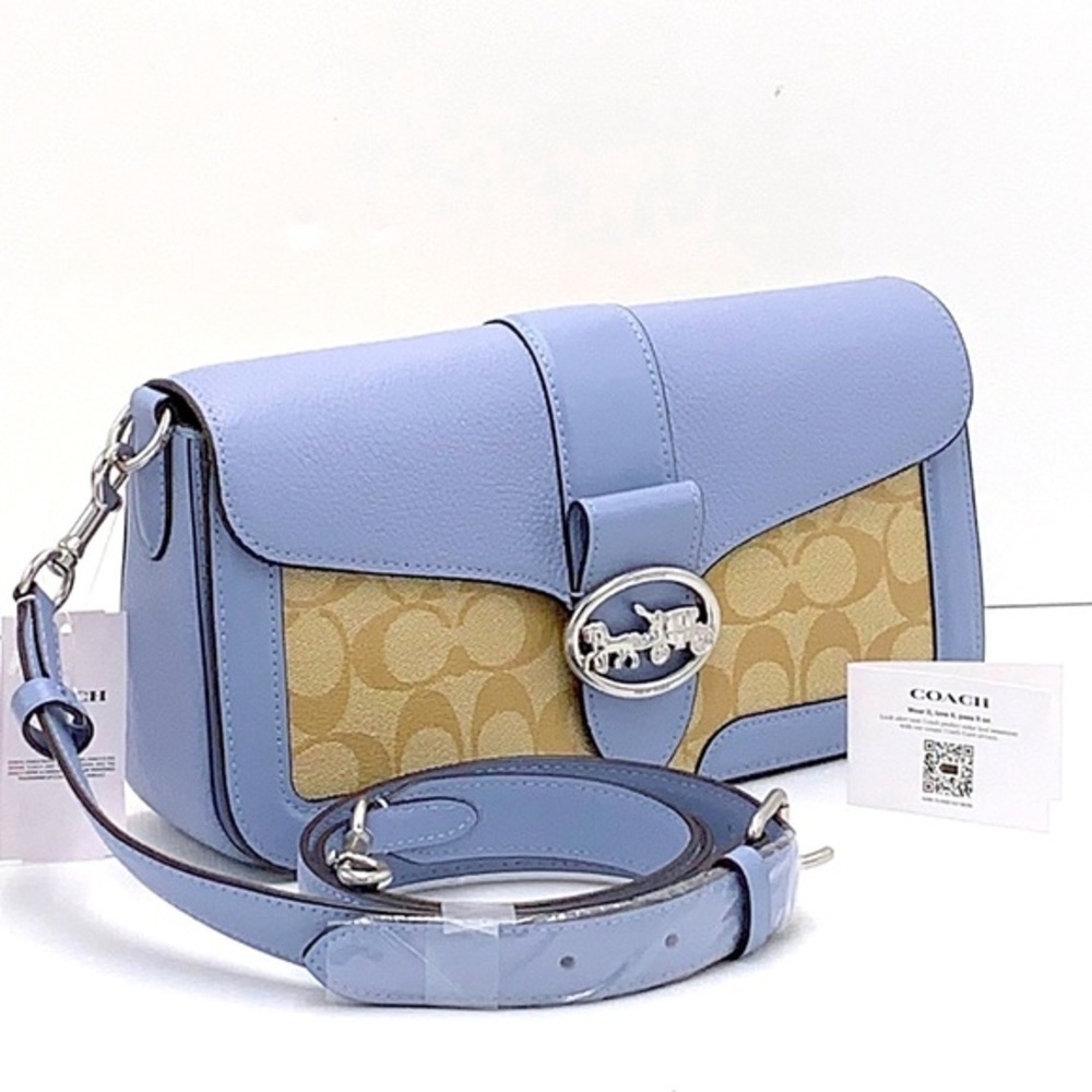 COACH New Authentic Coach C4067 Signature Canvas Georgie Shoulder Bag Crossbody